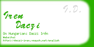iren daczi business card